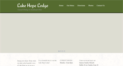 Desktop Screenshot of lakehopelodge.com